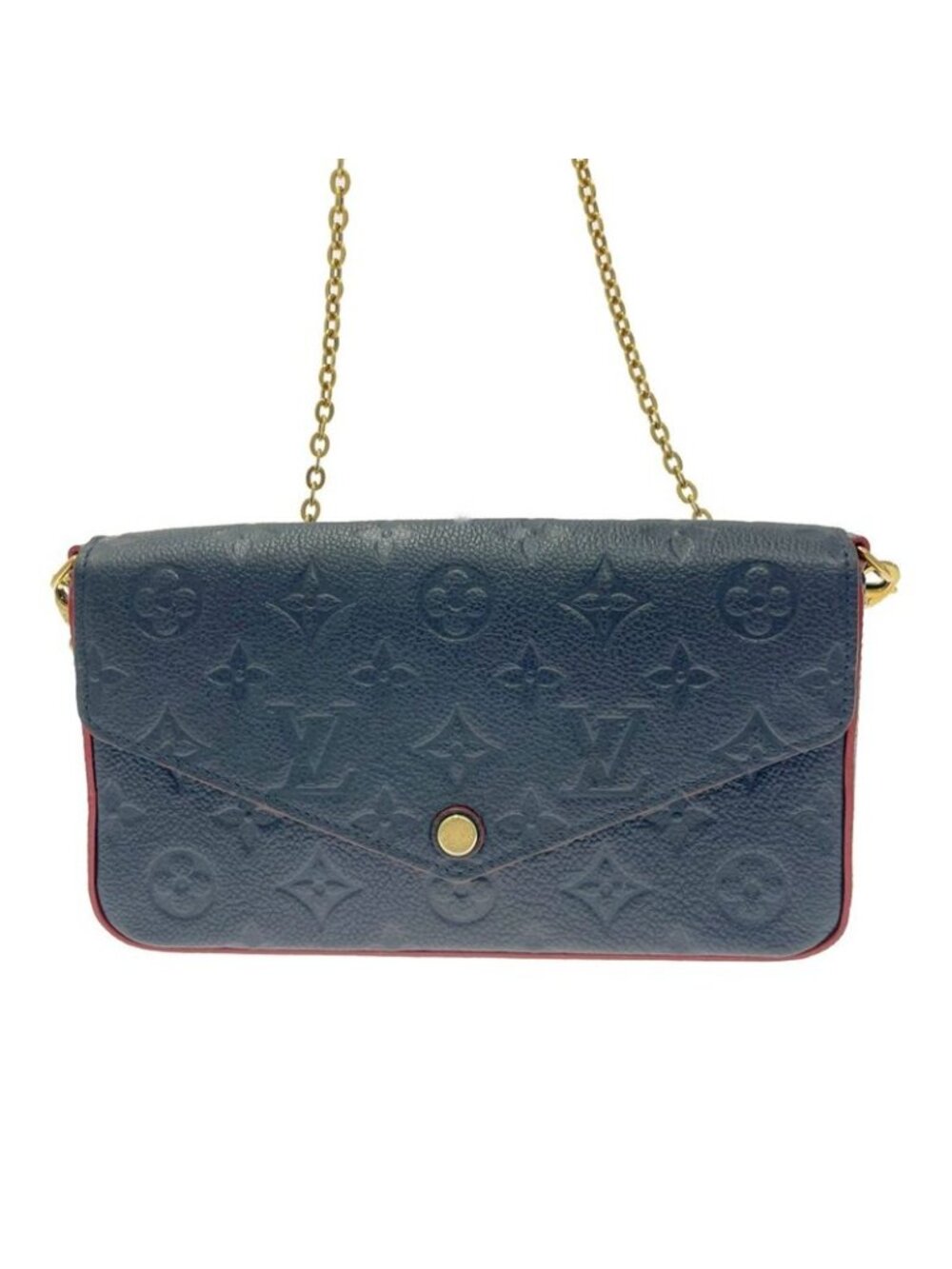 Louis Vuitton Monogram Empreinte Pochette Felicie Marine Rouge - Picture 4 of 10